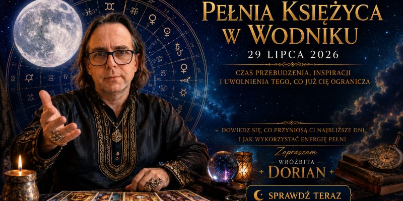 Pełnia Księżyca w Wodniku, 29 lipca 2026